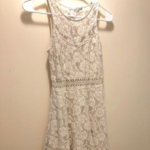 Rebellion Medium cream floral lace dress